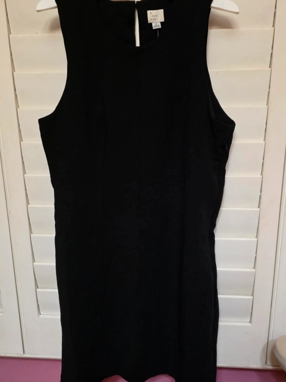 a new day Black Sleeveless Midi Sheath Dress